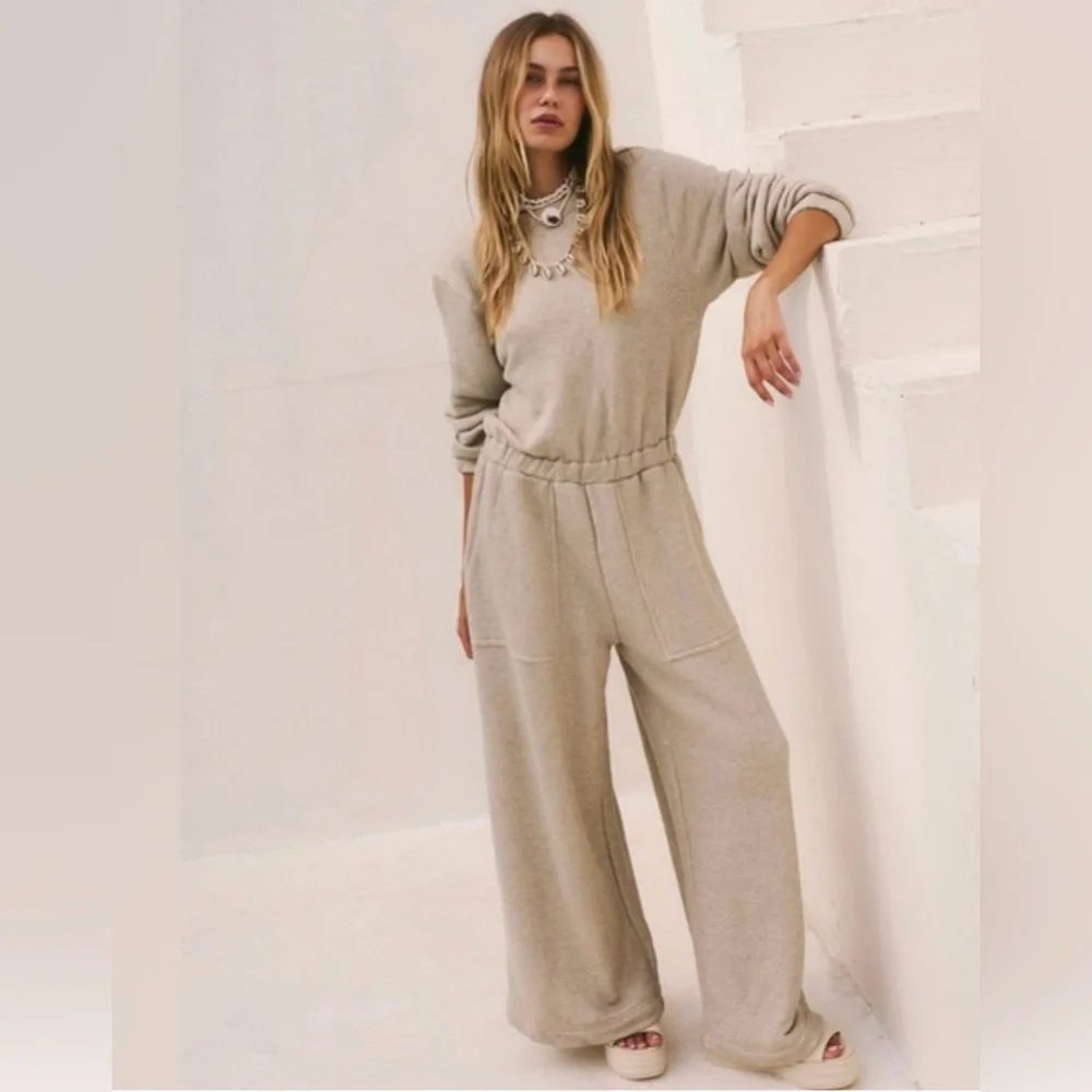 (NWOT) Free People Darla One-Piece In Heathered Tan Size M - Picture 4 of 13